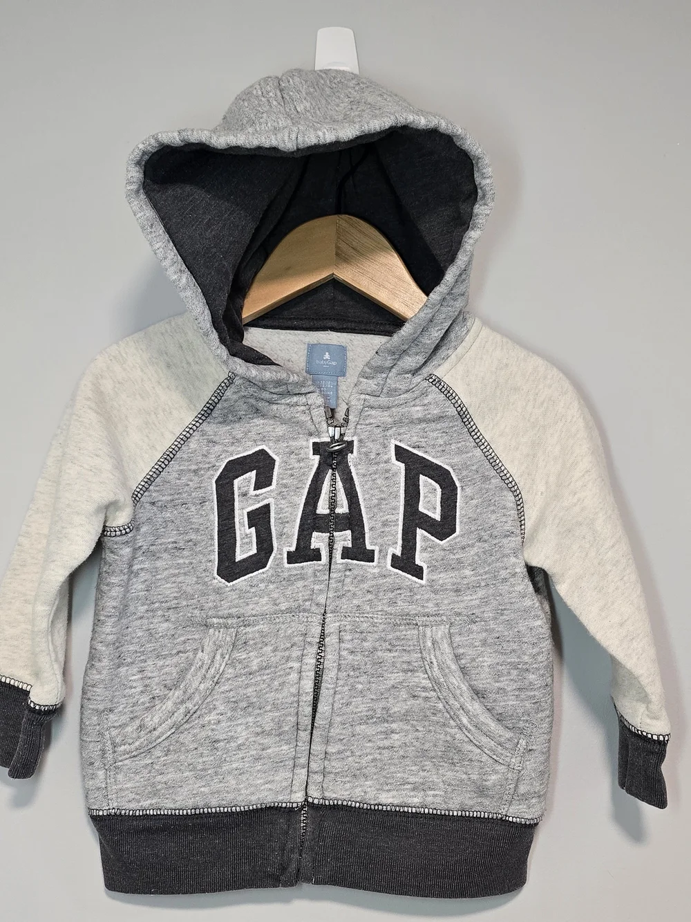 GAP Kids Grey Hooded Zip Sweatshirt